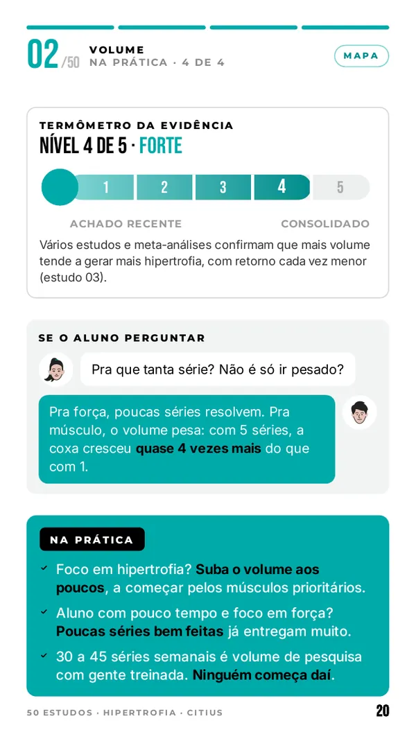 Tela Na prática do estudo 02 com três áreas destacadas